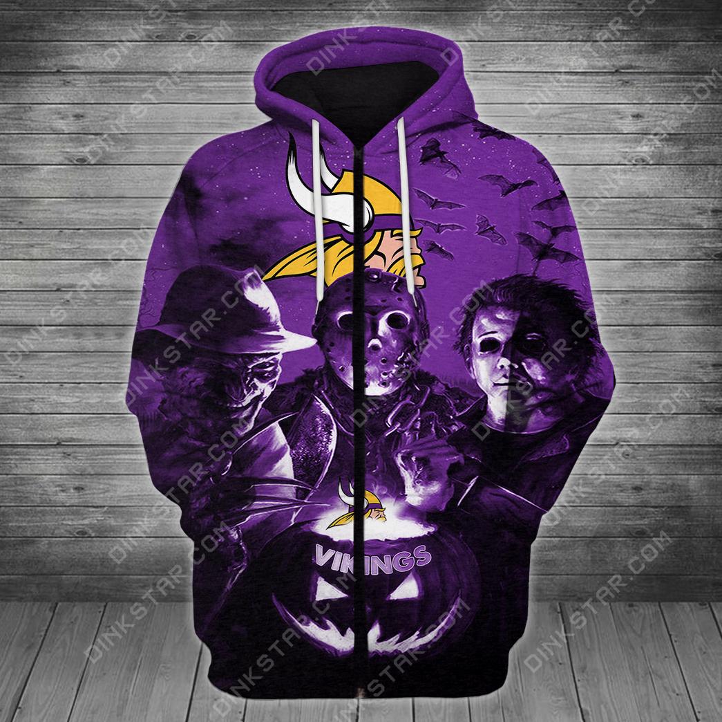 Minnesota Vikings Halloween Limited Edition Unisex All Over Print Full 3D T-shirt Sweater Hoodie