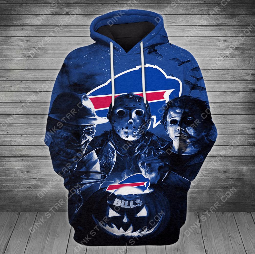 Buffalo Bills Halloween Limited Edition Unisex All Over Print Full 3D T-shirt Sweater Hoodie
