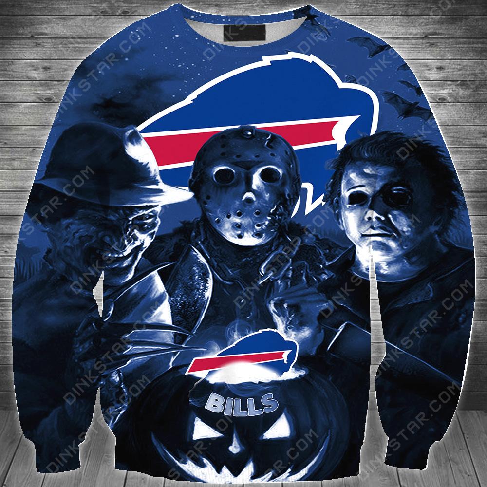 Buffalo Bills Halloween Limited Edition Unisex All Over Print Full 3D T-shirt Sweater Hoodie