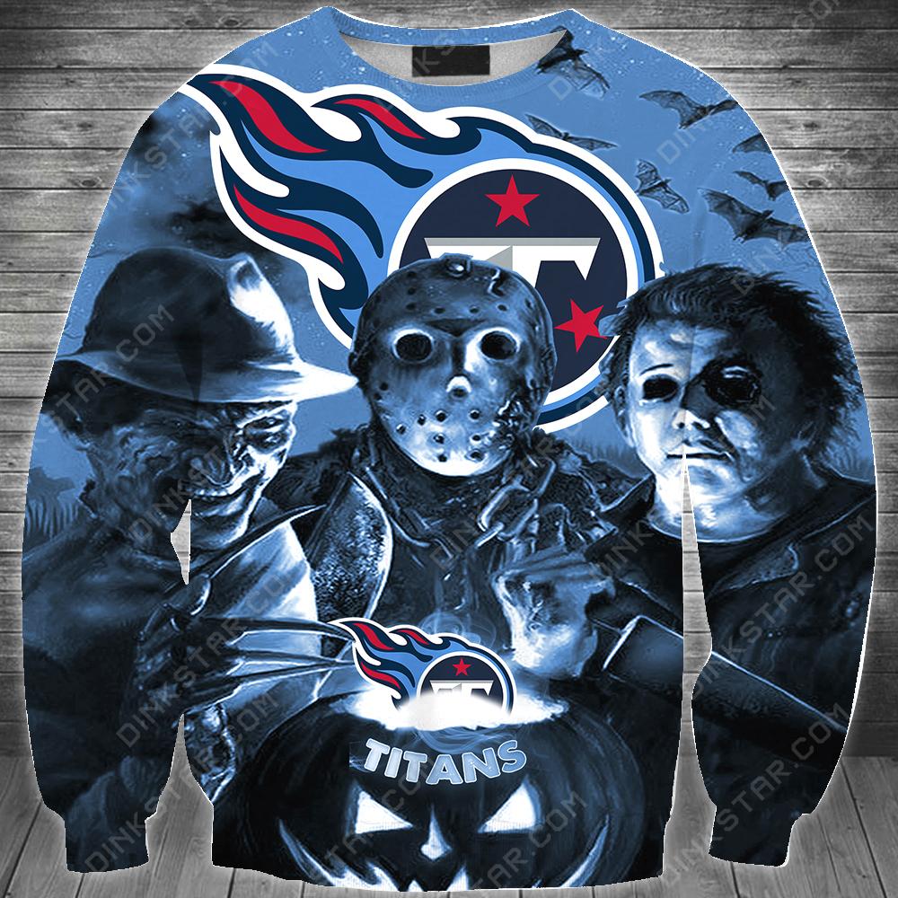 Tennessee Titans Halloween Limited Edition Unisex All Over Print Full 3D T-shirt Sweater Hoodie