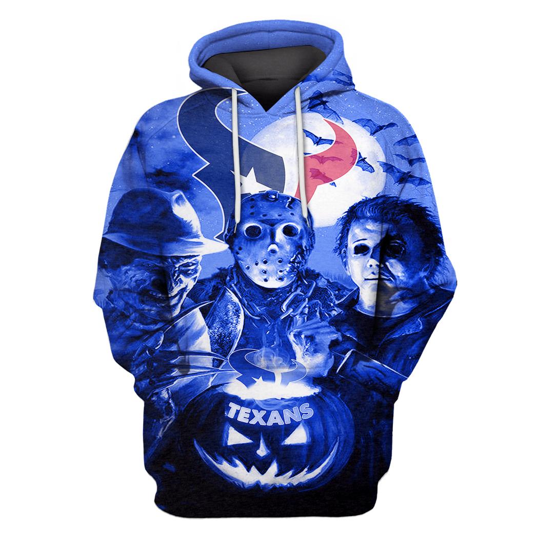 Houston Texans Halloween Limited Edition Unisex All Over Print Full 3D T-shirt Sweater Hoodie