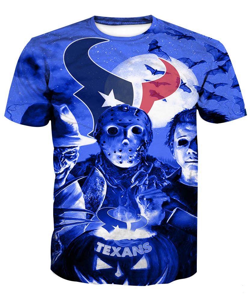 Houston Texans Halloween Limited Edition Unisex All Over Print Full 3D T-shirt Sweater Hoodie