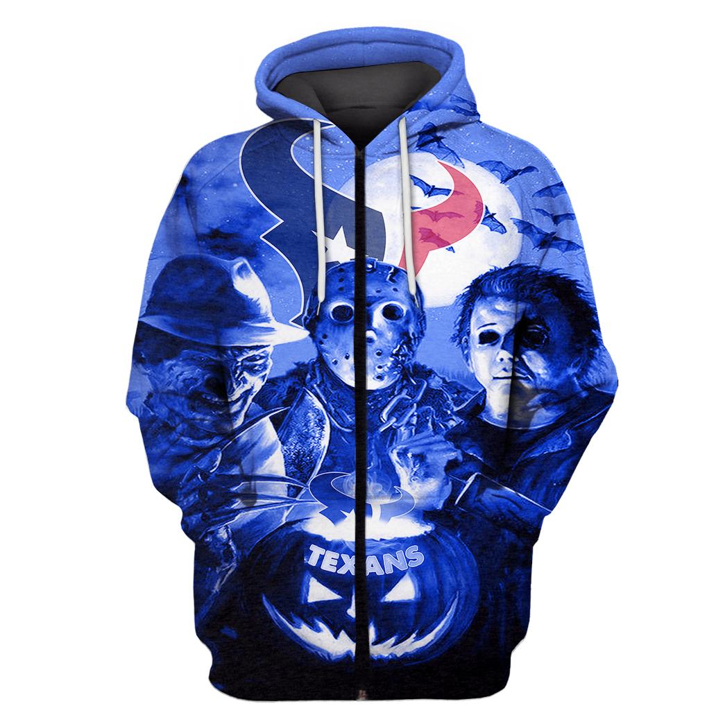Houston Texans Halloween Limited Edition Unisex All Over Print Full 3D T-shirt Sweater Hoodie