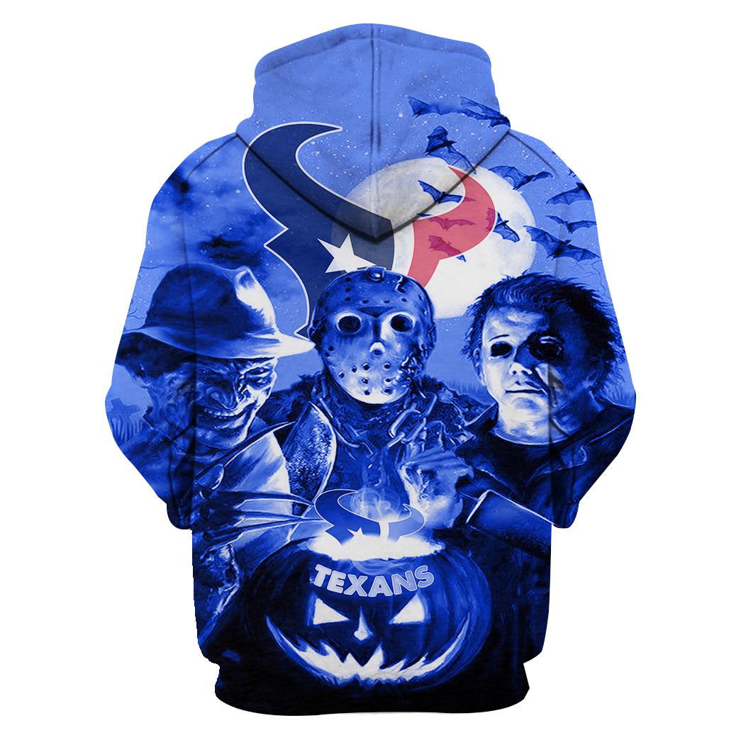 Houston Texans Halloween Limited Edition Unisex All Over Print Full 3D T-shirt Sweater Hoodie