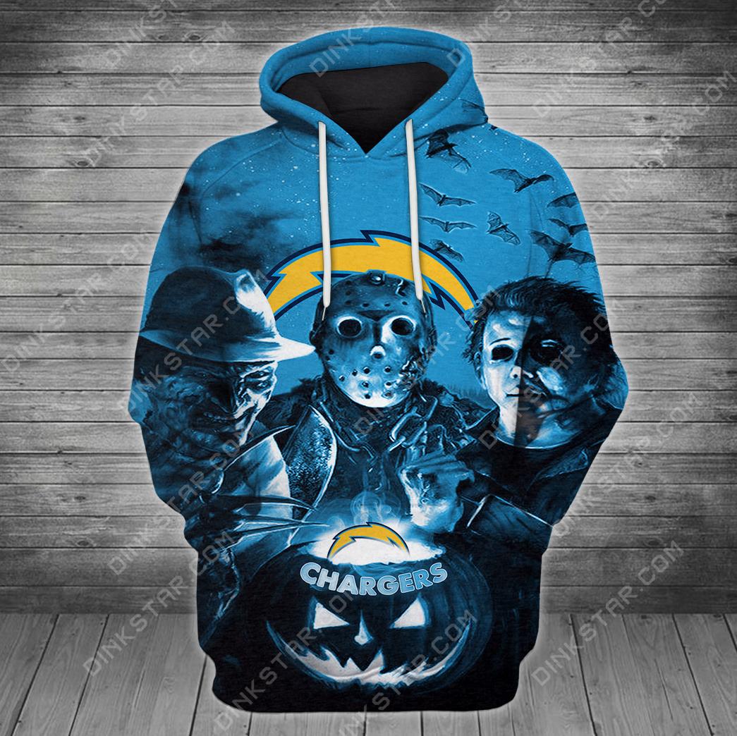 Los Angeles Chargers Halloween Limited Edition Unisex All Over Print Full 3D T-shirt Sweater Hoodie