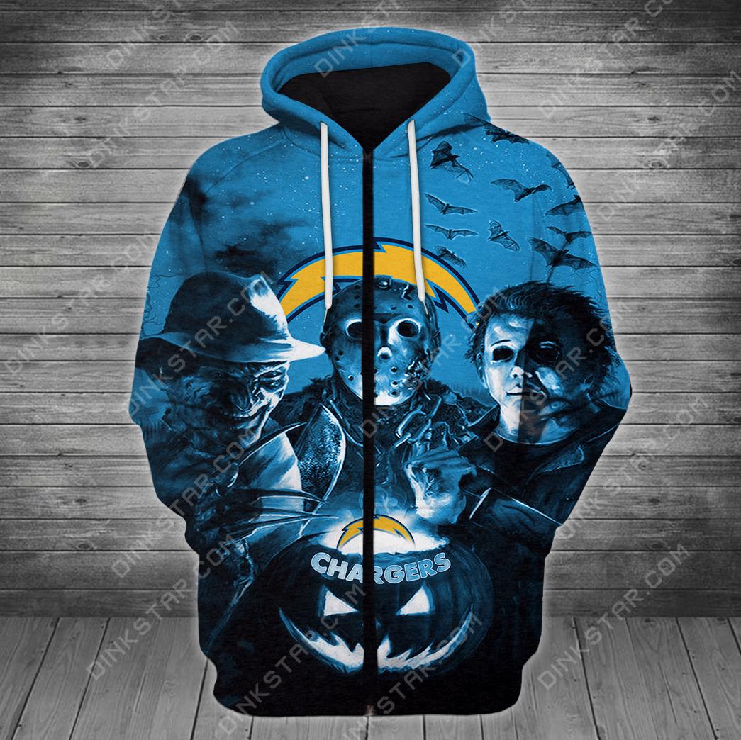 Los Angeles Chargers Halloween Limited Edition Unisex All Over Print Full 3D T-shirt Sweater Hoodie