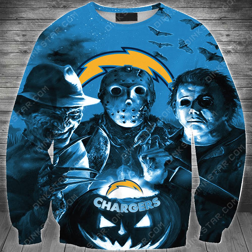 Los Angeles Chargers Halloween Limited Edition Unisex All Over Print Full 3D T-shirt Sweater Hoodie
