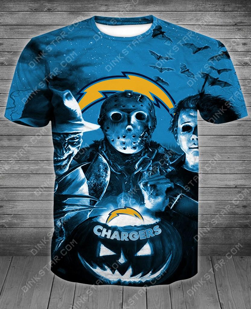 Los Angeles Chargers Halloween Limited Edition Unisex All Over Print Full 3D T-shirt Sweater Hoodie
