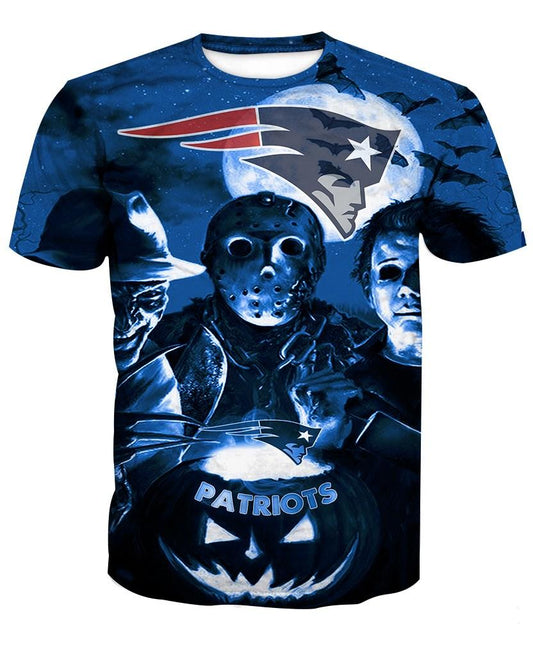New England Patriots Halloween Limited Edition Unisex All Over Print Full 3D T-shirt Sweater Hoodie