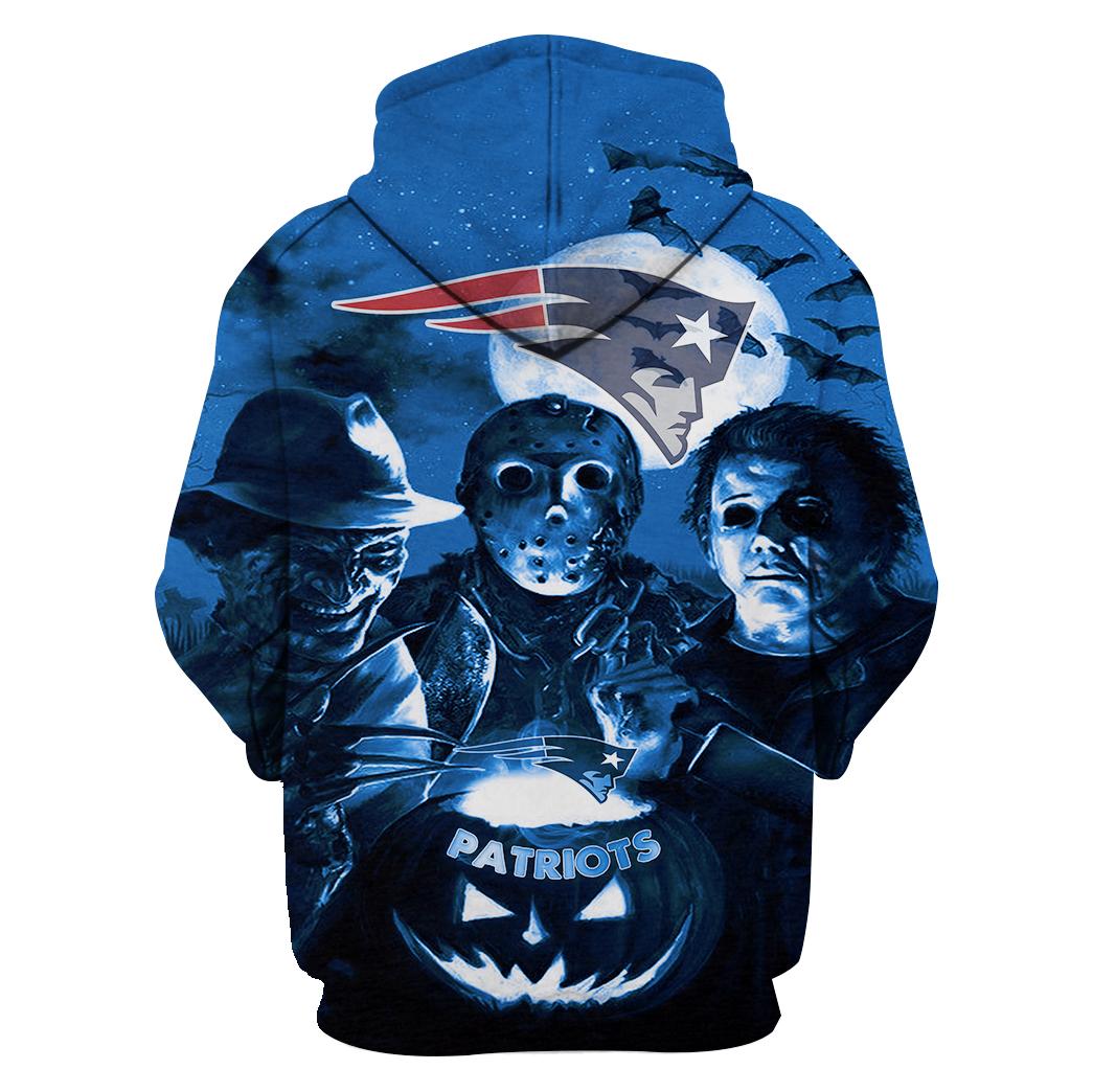 New England Patriots Halloween Limited Edition Unisex All Over Print Full 3D T-shirt Sweater Hoodie