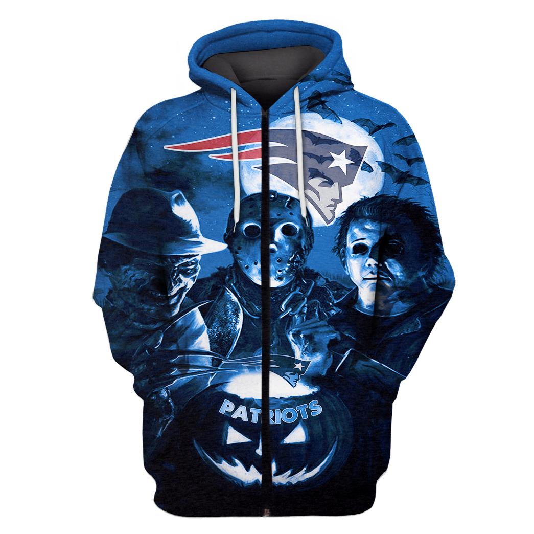 New England Patriots Halloween Limited Edition Unisex All Over Print Full 3D T-shirt Sweater Hoodie