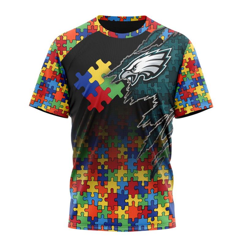 Philadelphia Eagles Special Autism Awareness Design Hoodie Zip Hoodie T-shirt Sweatshirt