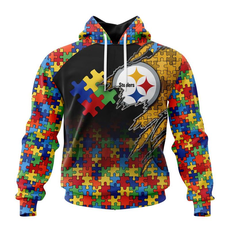 Pittsburgh Steelers Special Autism Awareness Design Hoodie Zip Hoodie T-shirt Sweatshirt