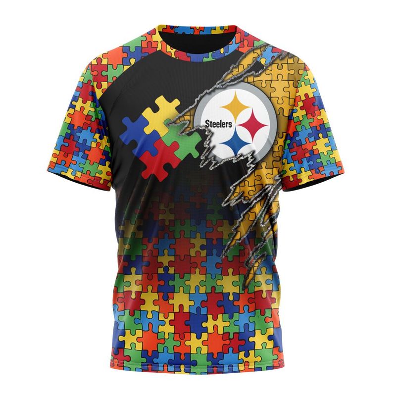 Pittsburgh Steelers Special Autism Awareness Design Hoodie Zip Hoodie T-shirt Sweatshirt