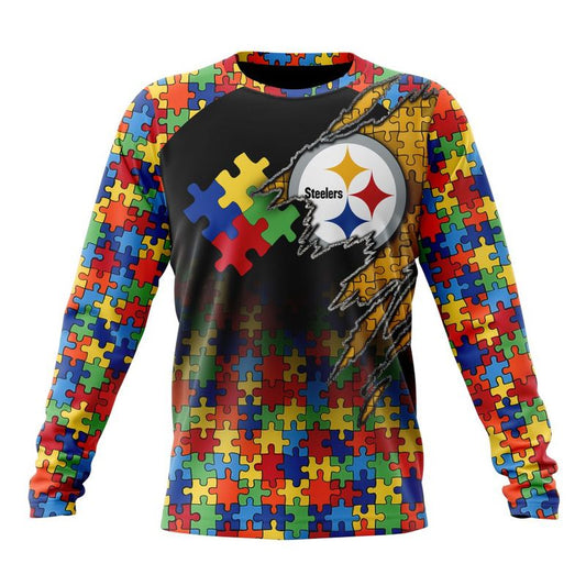 Pittsburgh Steelers Special Autism Awareness Design Hoodie Zip Hoodie T-shirt Sweatshirt