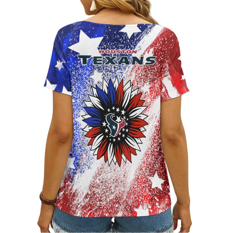 Houston Texans V-neck Women T-shirt