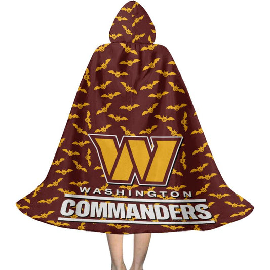 Washington Commanders Halloween Bats Limited Edition All-Over Print Halloween Cloak