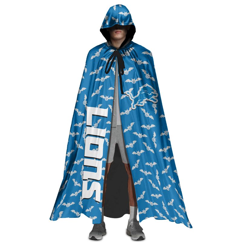Detroit Lions Halloween Bats Limited Edition All-Over Print Halloween Cloak