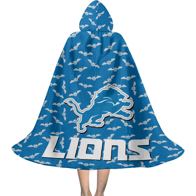 Detroit Lions Halloween Bats Limited Edition All-Over Print Halloween Cloak