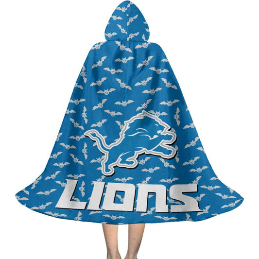 Detroit Lions Halloween Bats Limited Edition All-Over Print Halloween Cloak