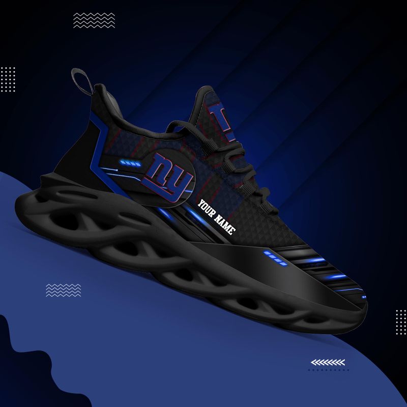 New York Giants Personalized Yezy Running Sneakers
