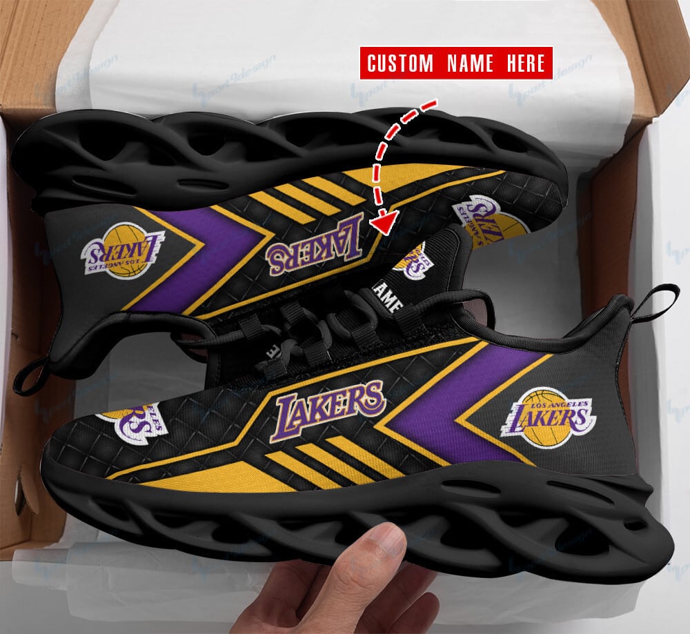 Los Angeles Lakers Personalized Yezy Running Sneakers BG684