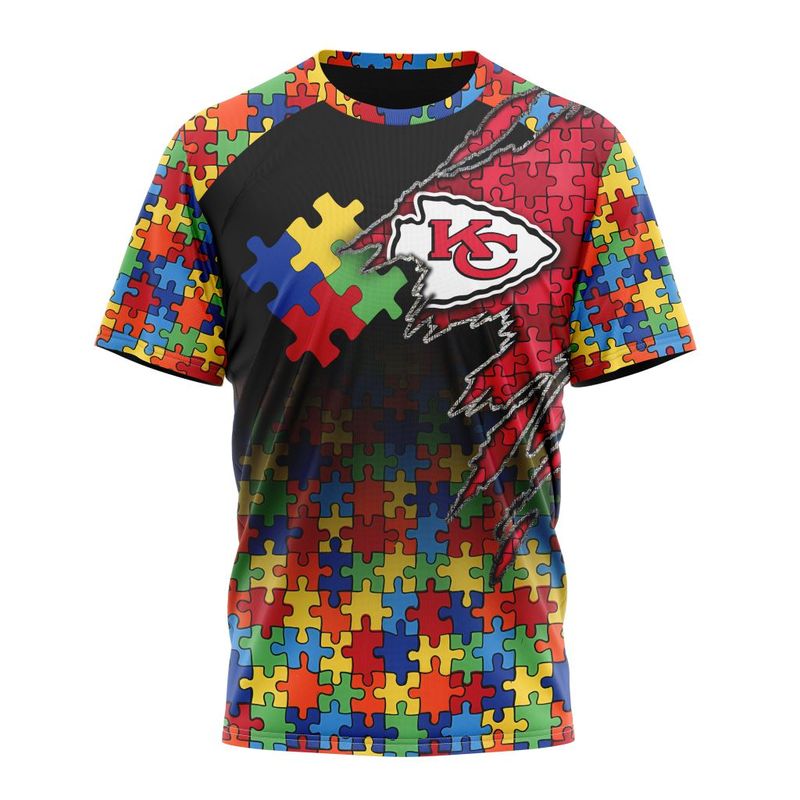 Kansas City Chiefs Special Autism Awareness Design Hoodie Zip Hoodie T-shirt Sweatshirt