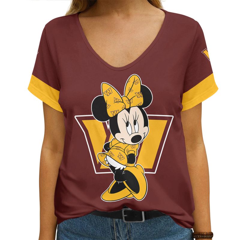 Washington Commanders V-neck Women T-shirt