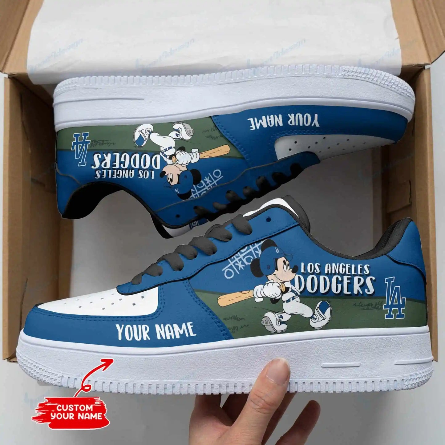 Los Angeles Dodgers Personalized AF1 Shoes BG253