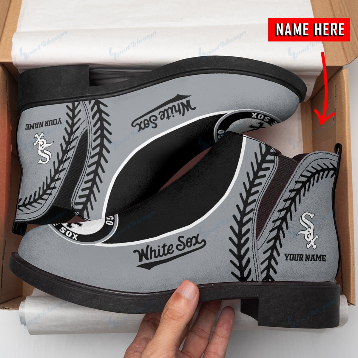 Chicago White Sox Personalized Comfort & Fashion Short Boots BG69