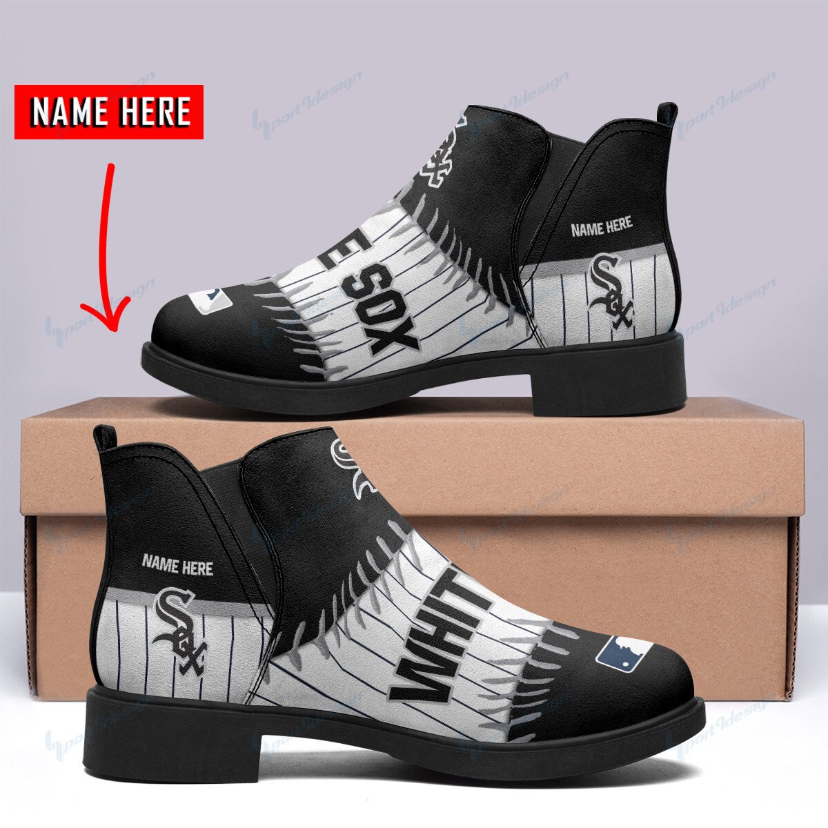 Chicago White Sox Personalized Comfort & Fashion Short Boots BG87
