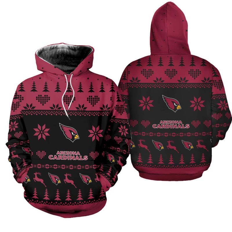 Arizona Cardinals Christmas Patterns Hoodie and Joggers