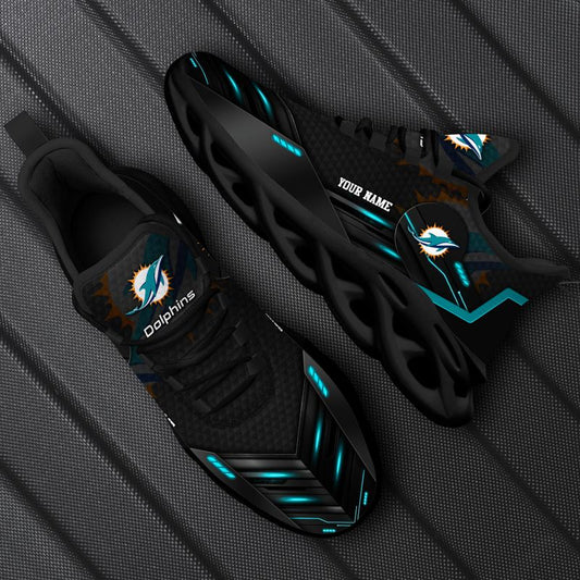 Miami Dolphins Personalized Yezy Running Sneakers