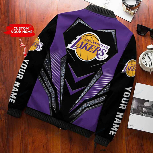 Los Angeles Lakers Personalized Bomber Jacket BG515