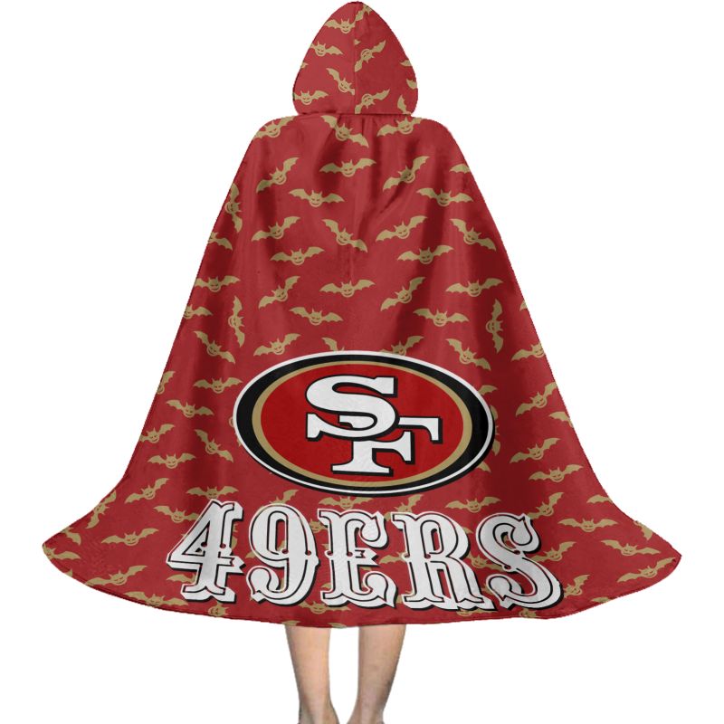 San Francisco 49ers Halloween Bats Limited Edition All-Over Print Halloween Cloak