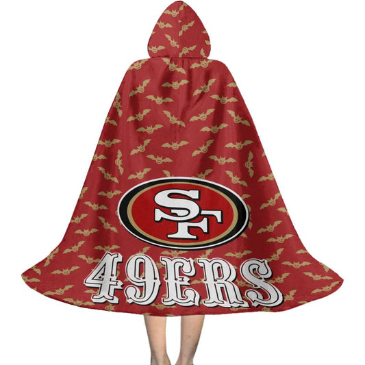 San Francisco 49ers Halloween Bats Limited Edition All-Over Print Halloween Cloak