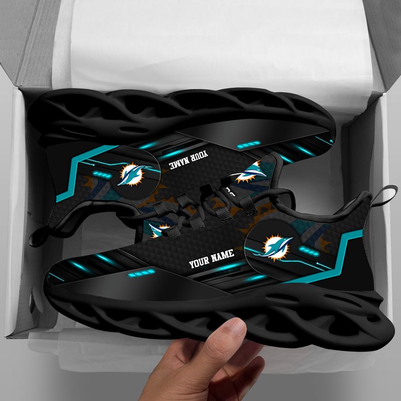 Miami Dolphins Personalized Yezy Running Sneakers