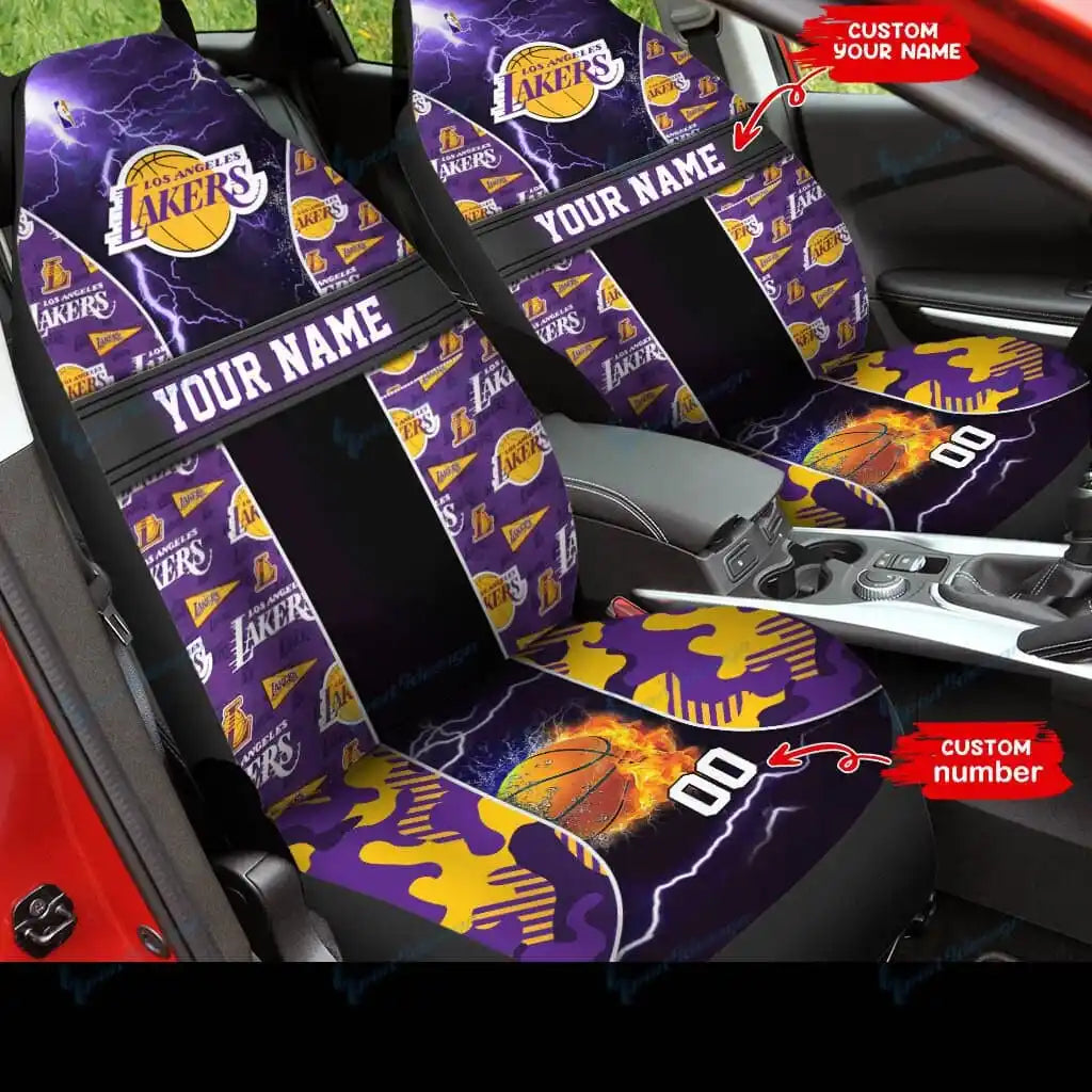 Los Angeles Lakers Personalized Car Seat Covers BG95