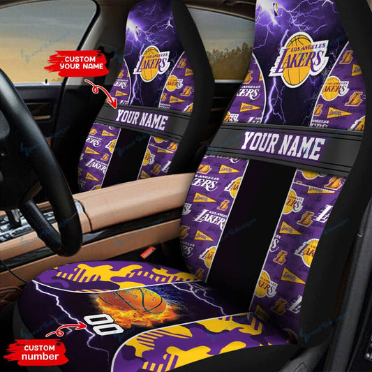 Los Angeles Lakers Personalized Car Seat Covers BG95