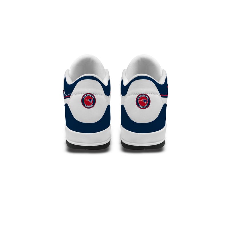 New England Patriots Basic White Genuine Leather JD03 Shoes Men and Women AZBTAJ3000010