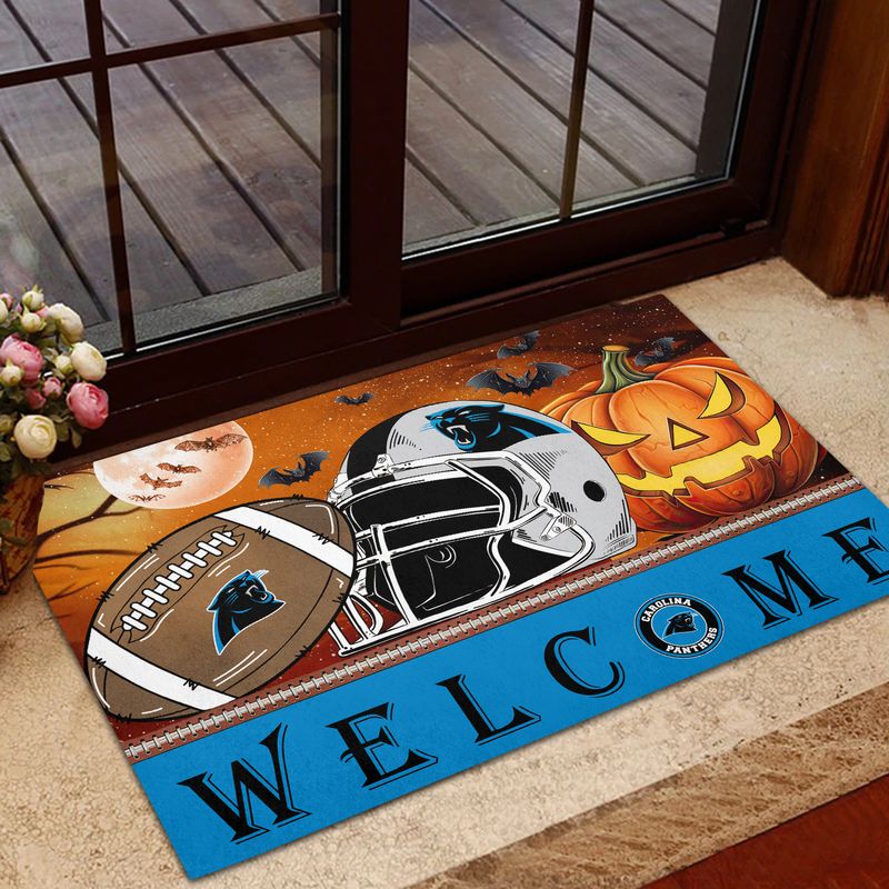 Carolina Panthers Halloween Doormat New Collection AZBTDM000032