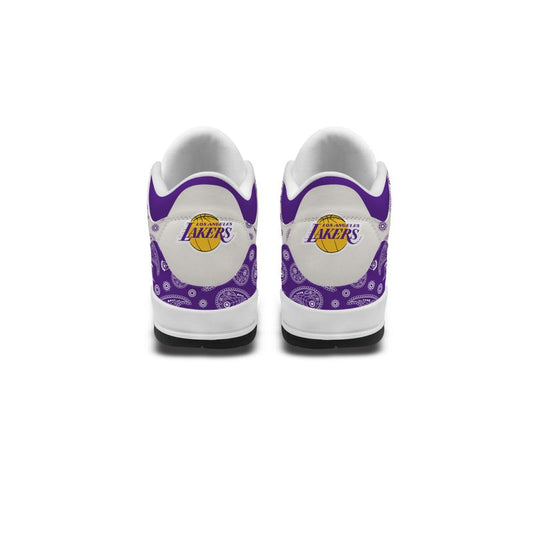 Los Angeles Lakers Basic Leather JD03 Shoes Men and Women AZBTAJ3000263