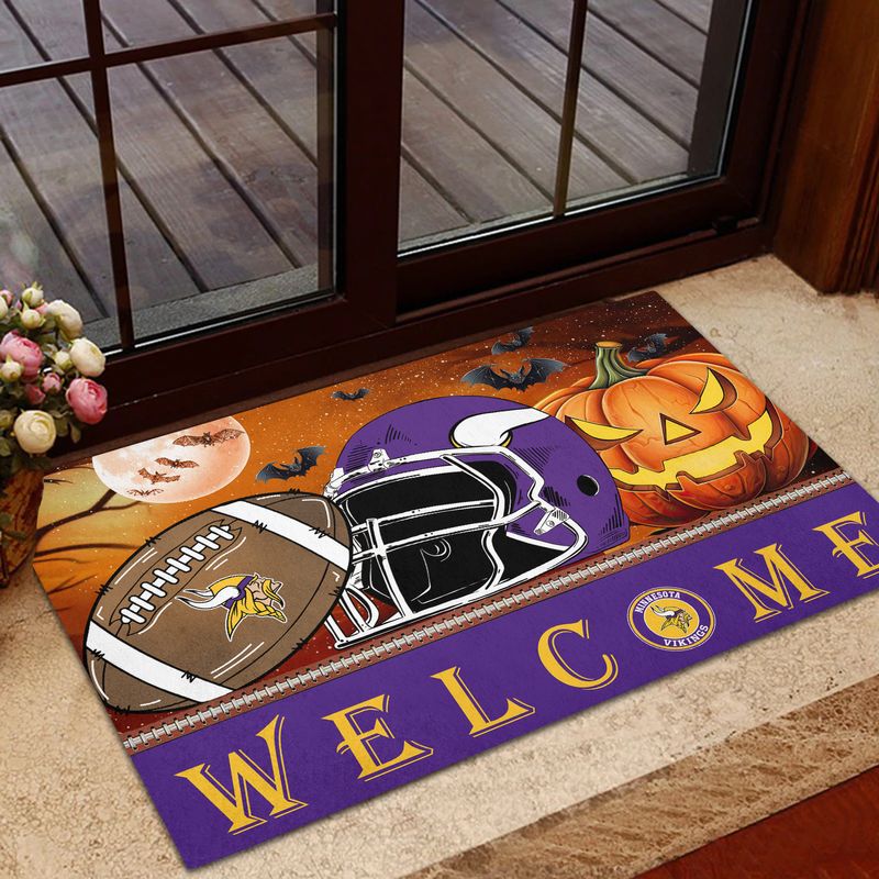 Minnesota Vikings Halloween Doormat New Collection AZBTDM000027
