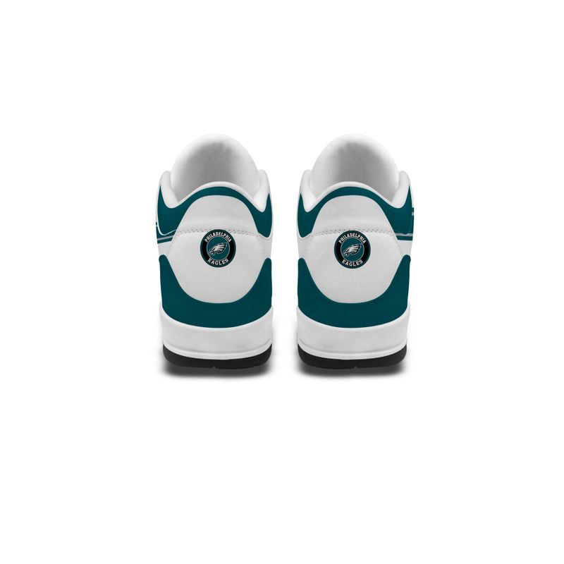Philadelphia Eagles Basic White Genuine Leather JD03 Shoes Men and Women AZBTAJ3000141
