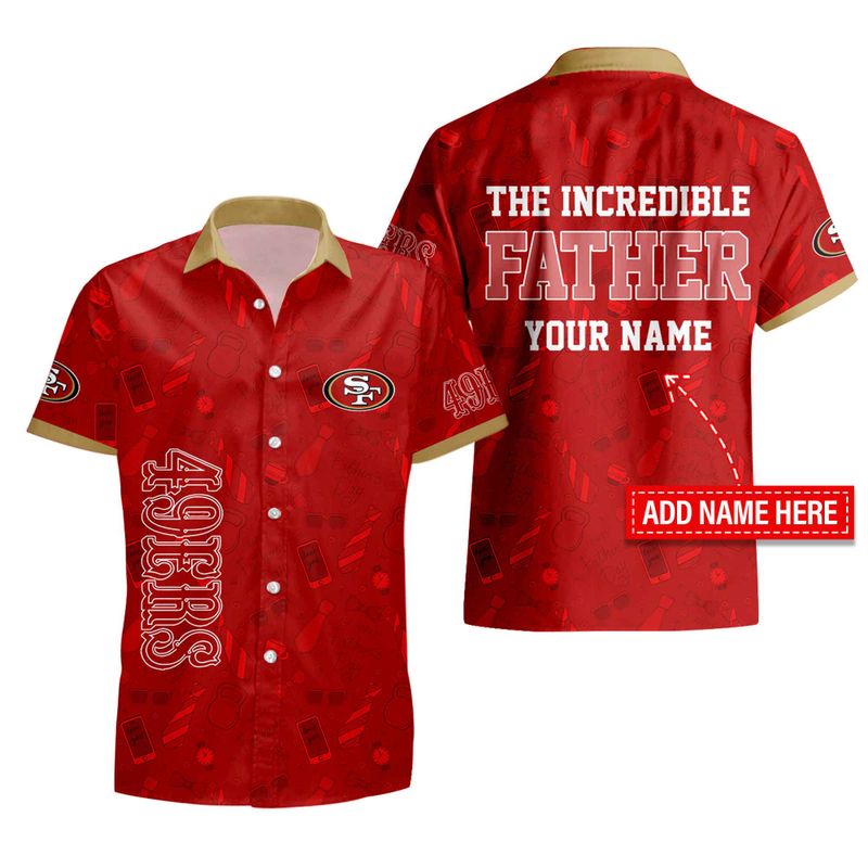 San Francisco 49ers Personalized Button Shirt Father’s Day New AZBTBTS000008