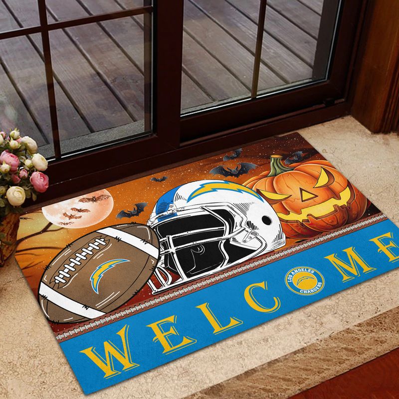 Los Angeles Chargers Halloween Doormat New Collection AZBTDM000022