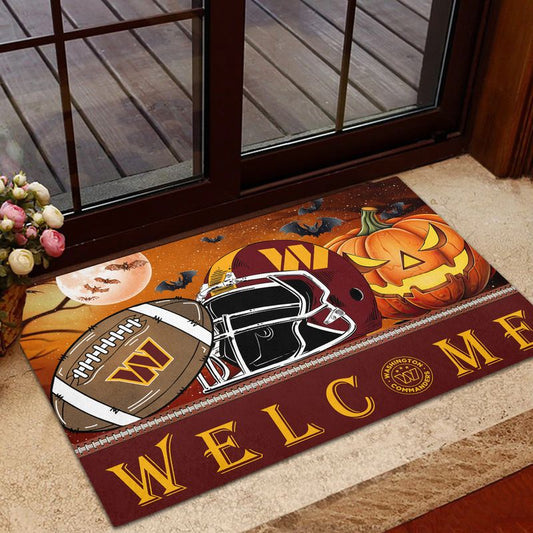 Washington Commanders Halloween Doormat New Collection AZBTDM000003