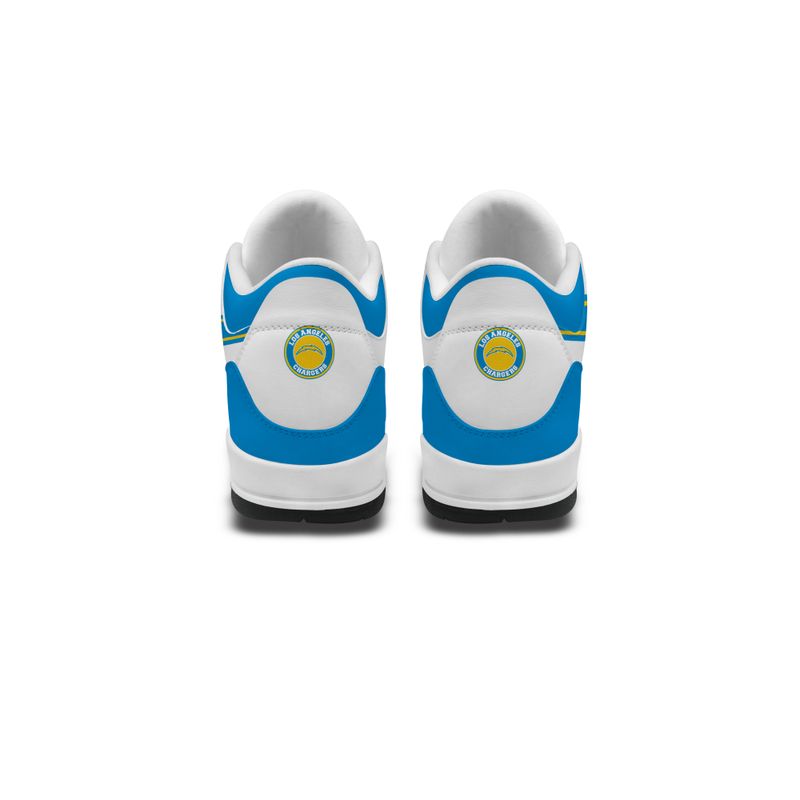 Los Angeles Chargers Basic White Genuine Leather JD03 Shoes Men and Women AZBTAJ3000006