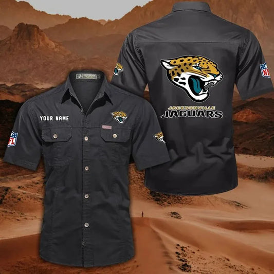 Jacksonville Jaguars Men’s Short Sleeve Cargo Shirts New 2025 AZBT2DCGS000047