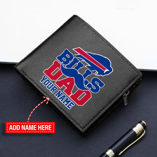 Buffalo Bills Limited Edition Men’s Leather Bifold Wallet Gift For Father’s Day AZBT2DMW000010